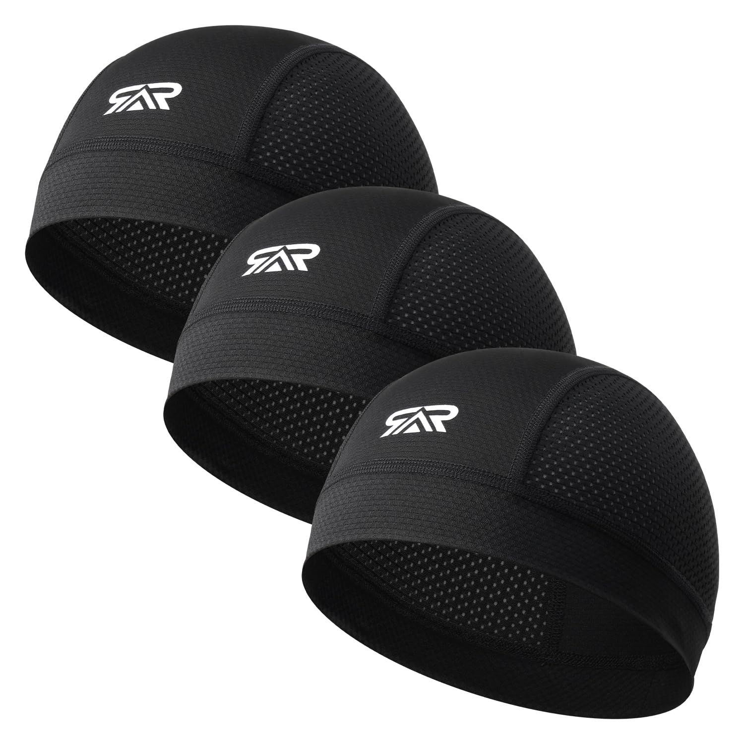 THINDUST 3Pcs Breathable Mesh Skull Cap,Lightweight Quick Dry Sports Helmet Liner for Men Women, Cooling Cycling Beanies