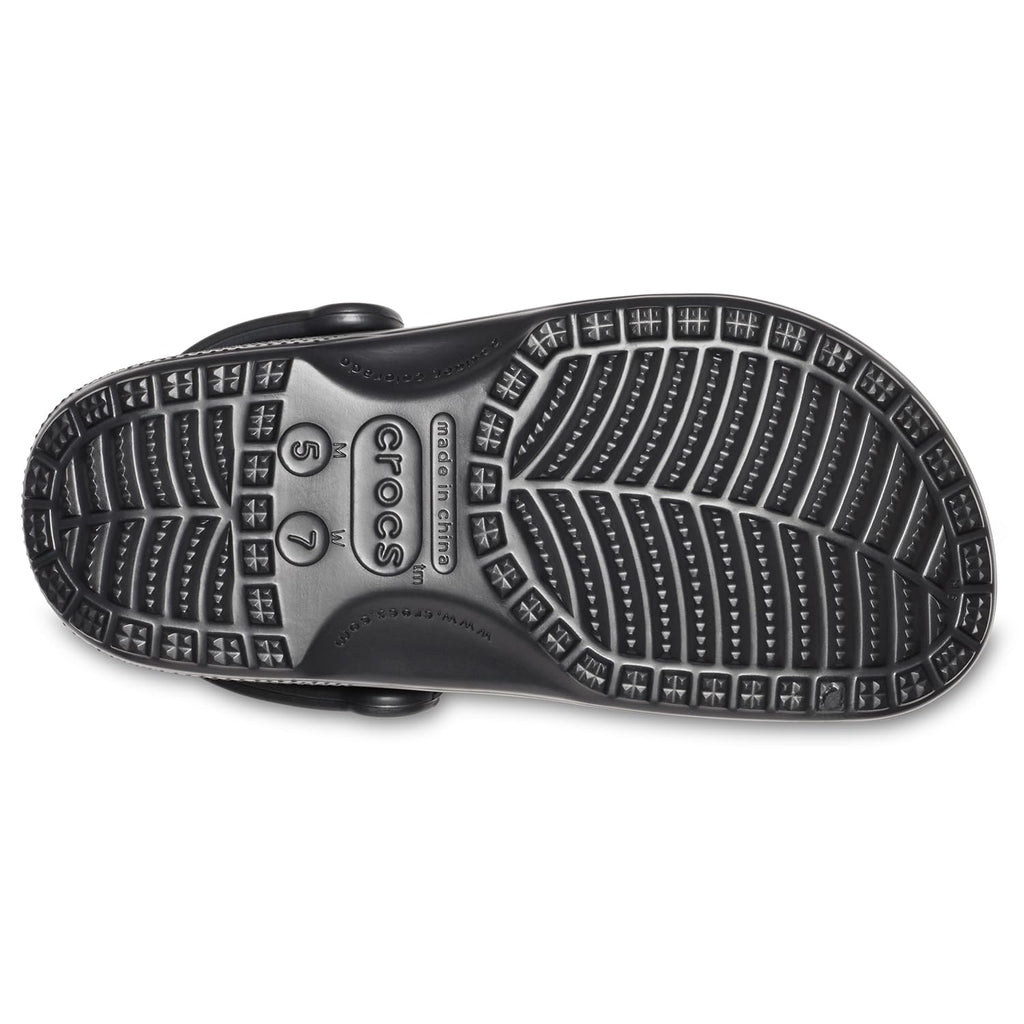 Crocs Unisex-Adult Classic Clogs, Black, 11 Men/13 Women
