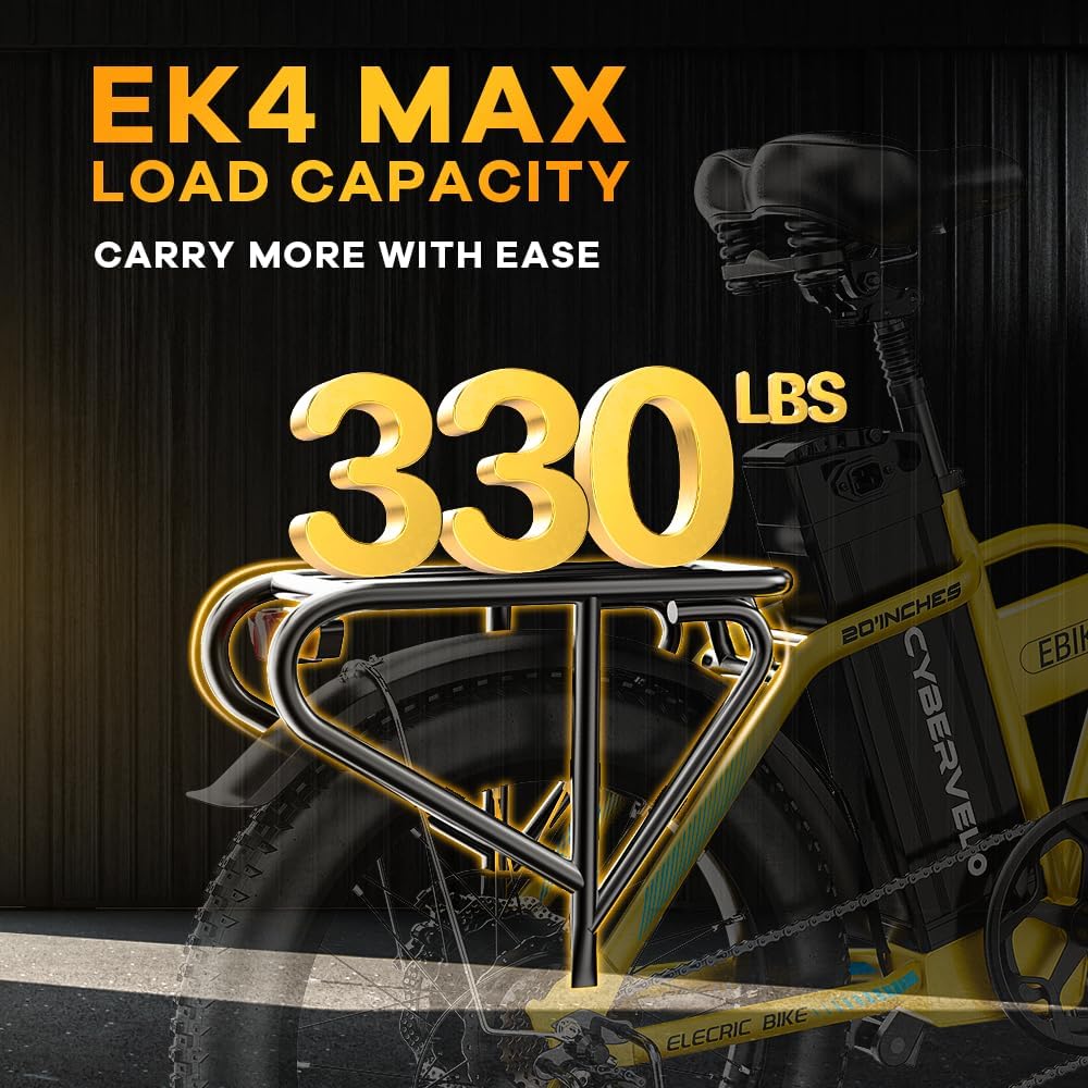 1000W Folding Electric Bike, 48V 20.8AH Large Removable Battery E-Bike, 30+MPH, 80 Miles Max Range, 20" Fat Tire Electric Bike for Adults, Adult Electric Bicycles Commute E-Bikes For Women/Men