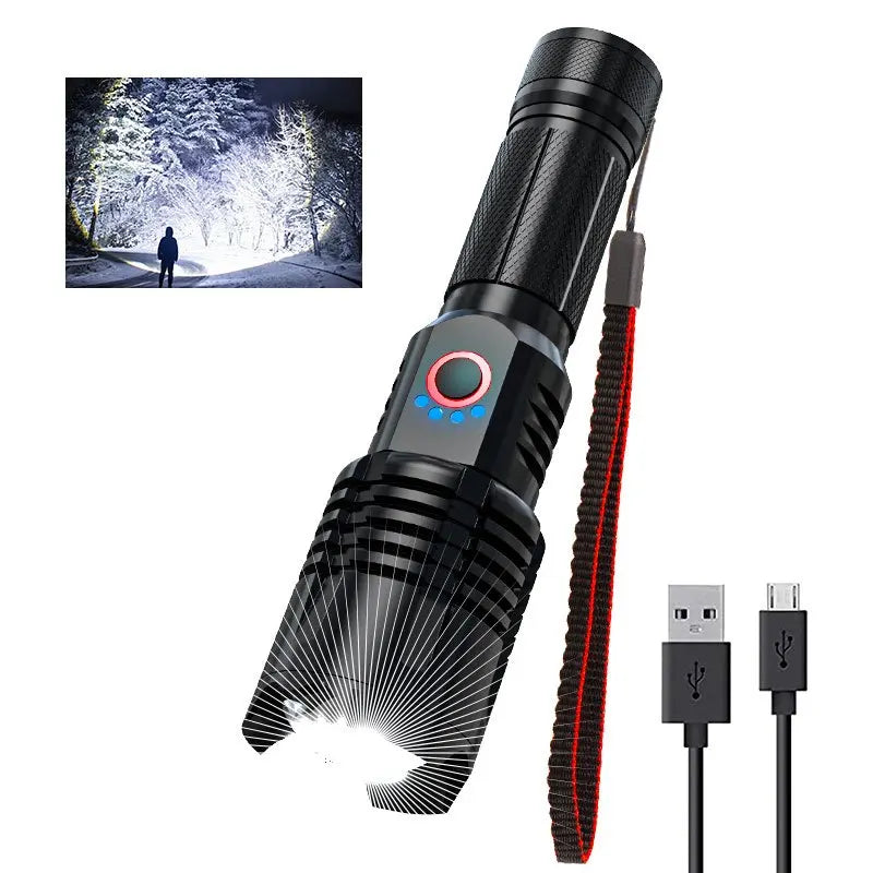 Rechargeable Flashlight Lumens, Super Bright LED Flashlights with 4 Modes, High Powered Handheld Flash Light for Camping, Hiking