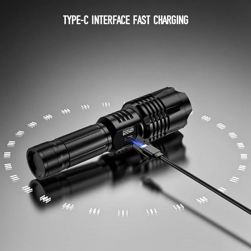Rechargeable Flashlight Lumens, Super Bright LED Flashlights with 4 Modes, High Powered Handheld Flash Light for Camping, Hiking