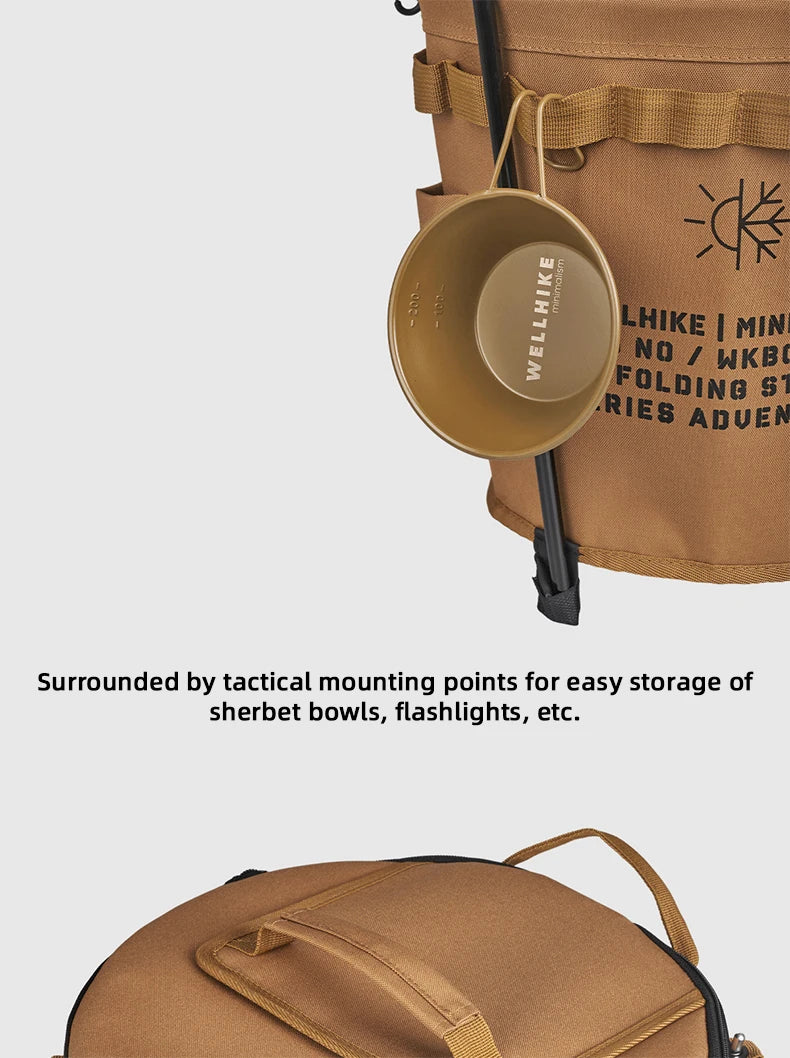 WELLHIKE Portable Collapsible Outdoor Camping Ice Bucket Car Carrying Round Bucket Insulation Keep Cold Keep Fresh Bag
