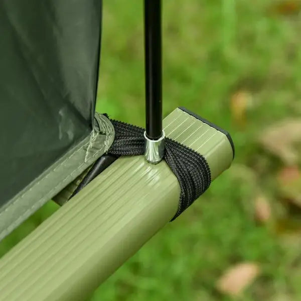 Outsunny Camping Tent Cot, Single Person Folding Cot Combo, Off-Ground Tent, Covered Outdoor Bed with Carry Bag for Hiking, Camp