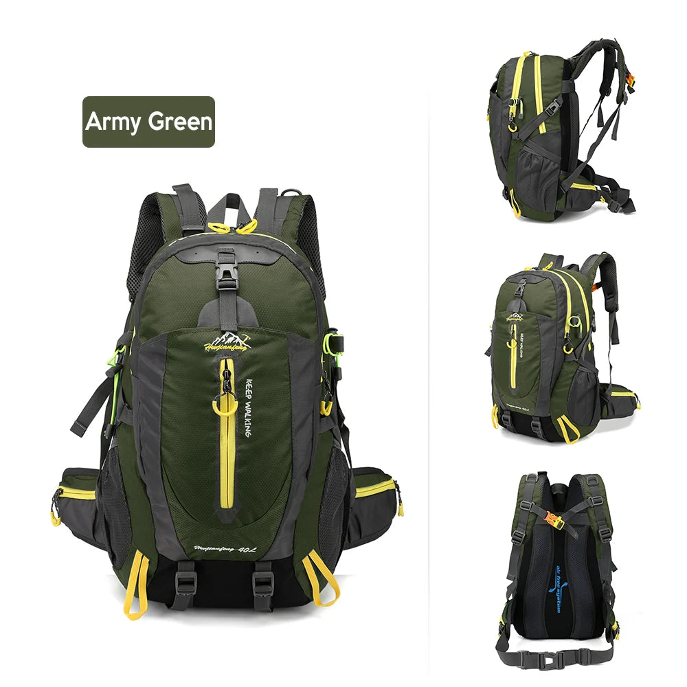 40L Water Resistant Travel Backpack Camp Hike Laptop Daypack Trekking Climb Back Bags For Men Women
