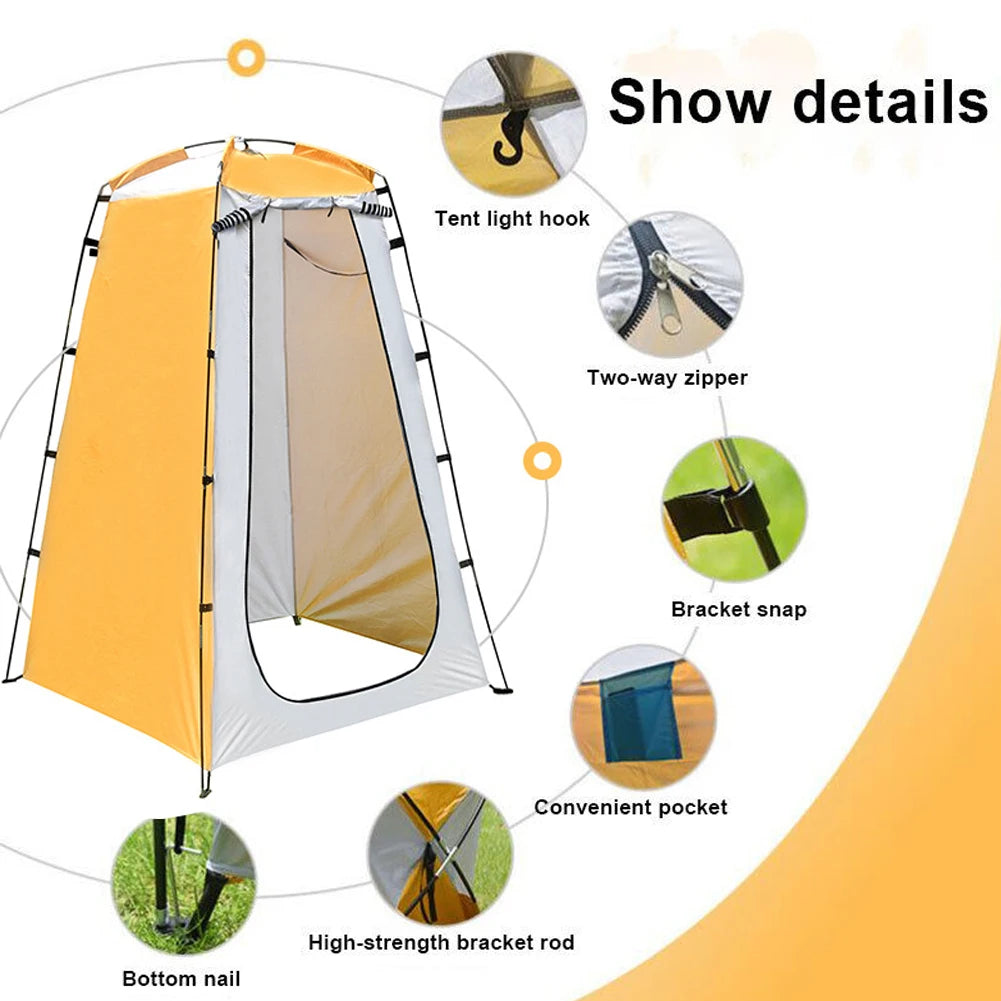 Portable Privacy Shower Tent Outdoor Waterproof Changing Room Shelter for Camping Hiking Beach Toilet Shower Bathroom