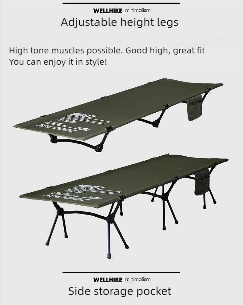 WELLHIKE Camping Marching Bed Outdoor Folding Ultralight Bed Waterproof Portable Lightweight Office Nap Bed With Storage Bag