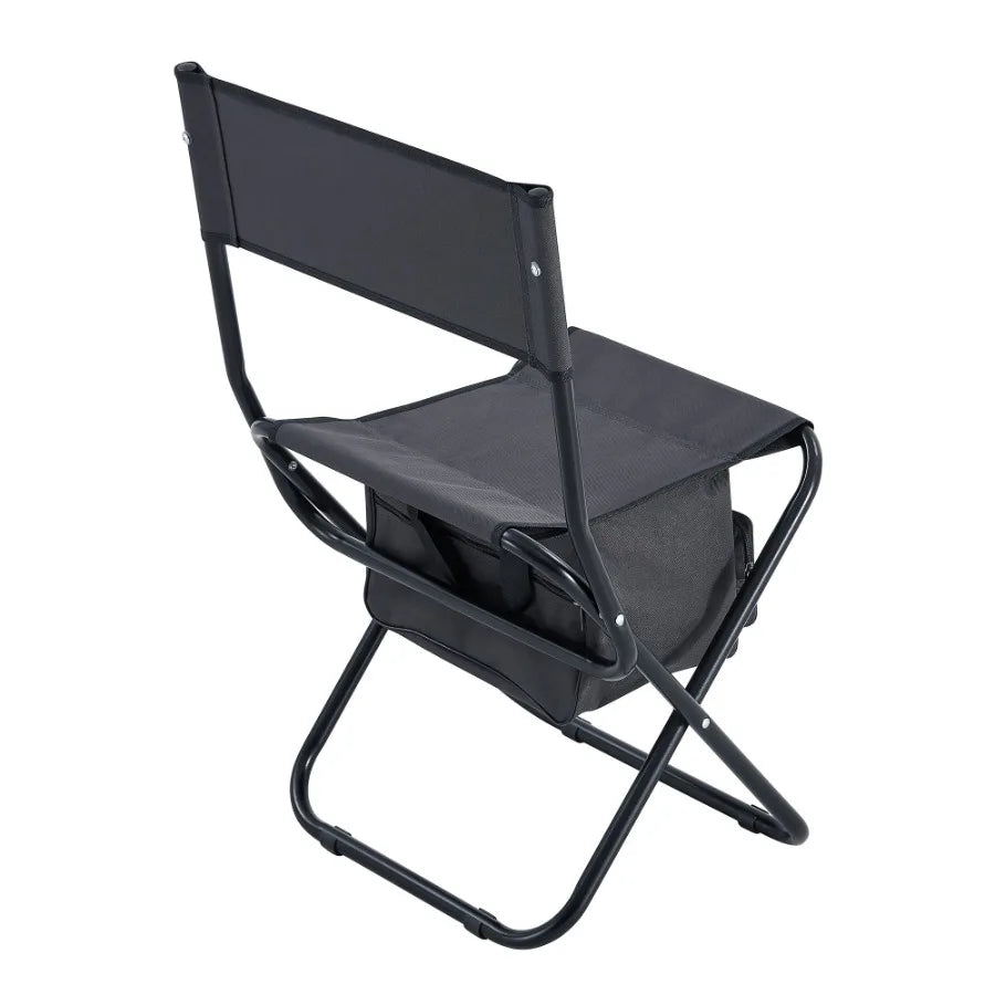 2piece Folding Outdoor Chair with Storage Bag Portable Chair for indoor Outdoor Camping Picnics and Fishing Grey