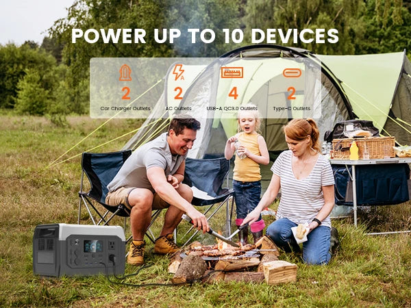 Ctolity XP1000 1024Wh 1600w Portable Power Station for Camping, UPS Function, Lifepo4 Battery, One Hour Fast Full Charing