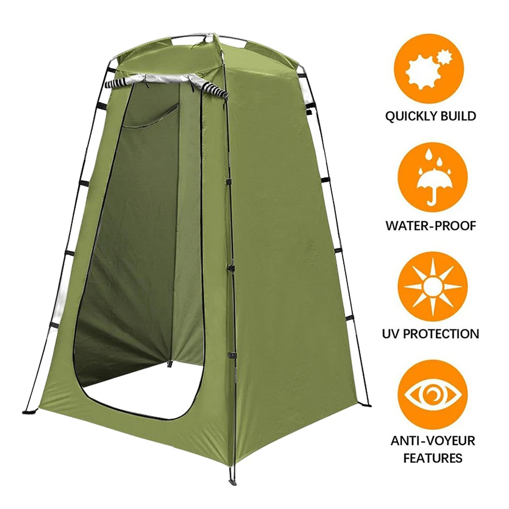 Portable Privacy Shower Tent Outdoor Waterproof Changing Room Shelter for Camping Hiking Beach Toilet Shower Bathroom