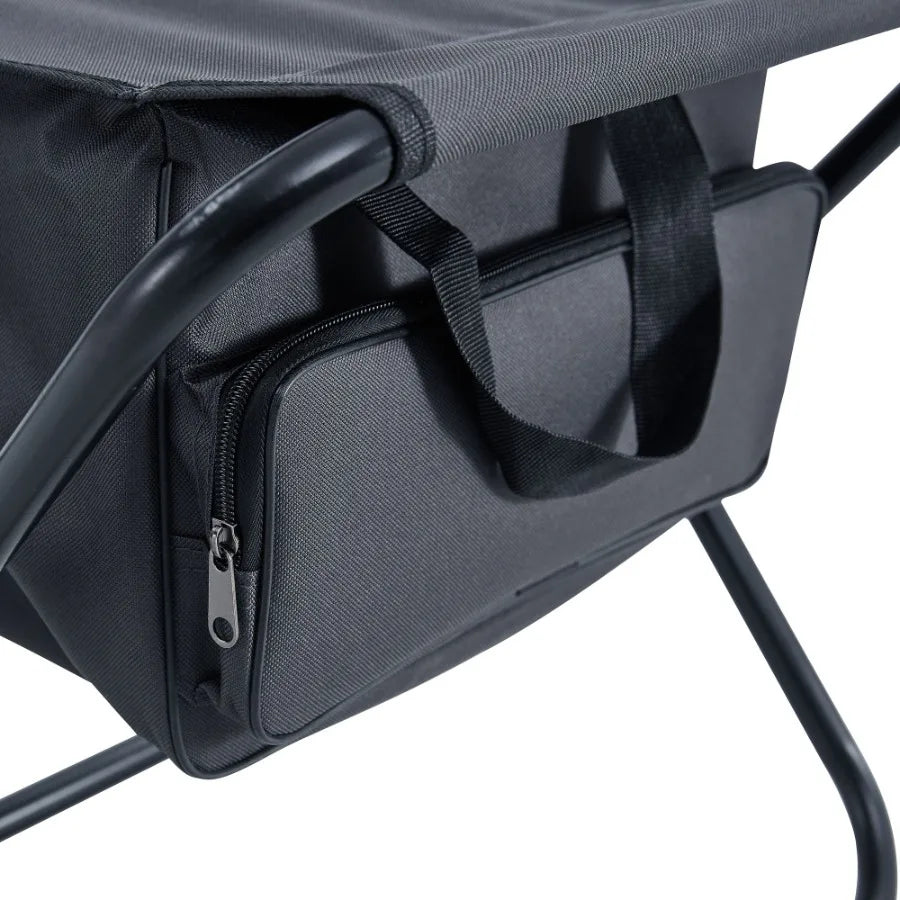 2piece Folding Outdoor Chair with Storage Bag Portable Chair for indoor Outdoor Camping Picnics and Fishing Grey