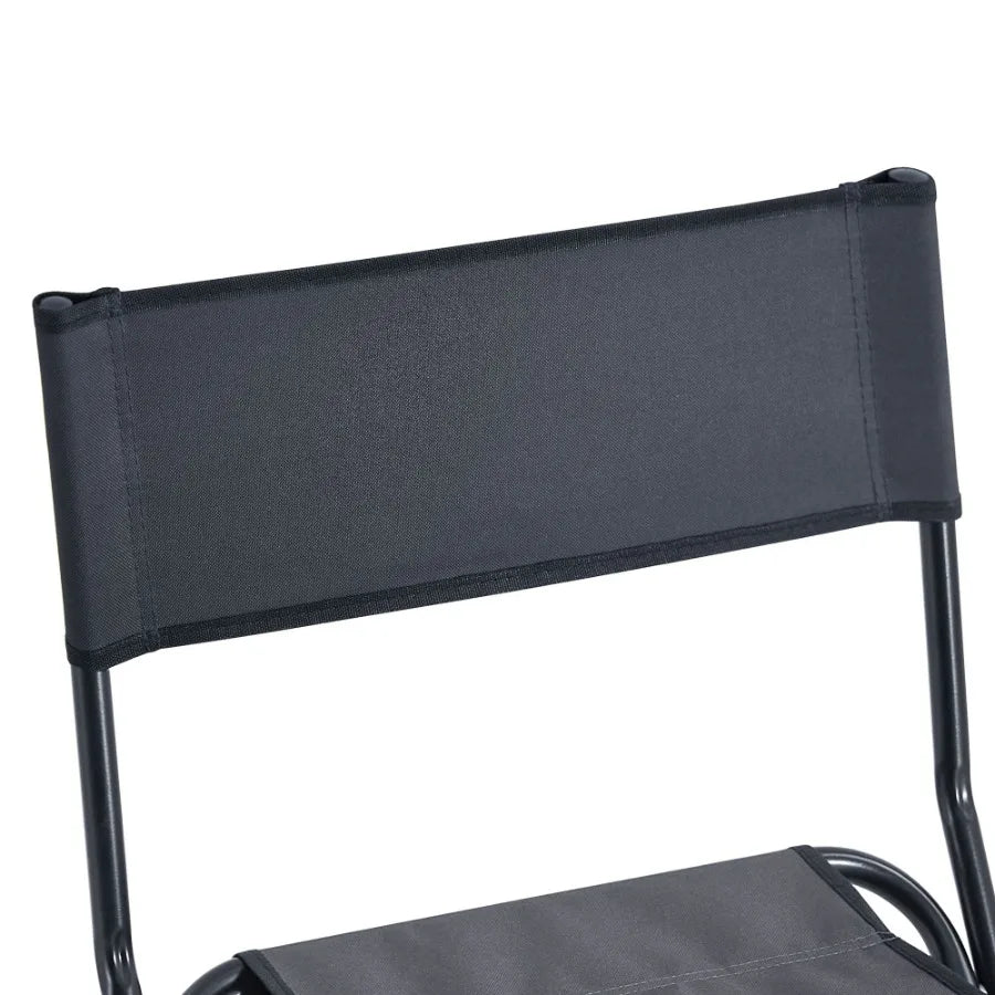 2piece Folding Outdoor Chair with Storage Bag Portable Chair for indoor Outdoor Camping Picnics and Fishing Grey