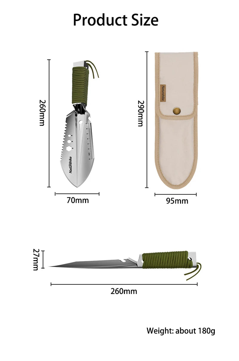 Naturehike Camping Shovel Outdoor Multifunctional Hiking Tactical Survival Emergency Tool Mini Portable Bushcraft Garden Shovels