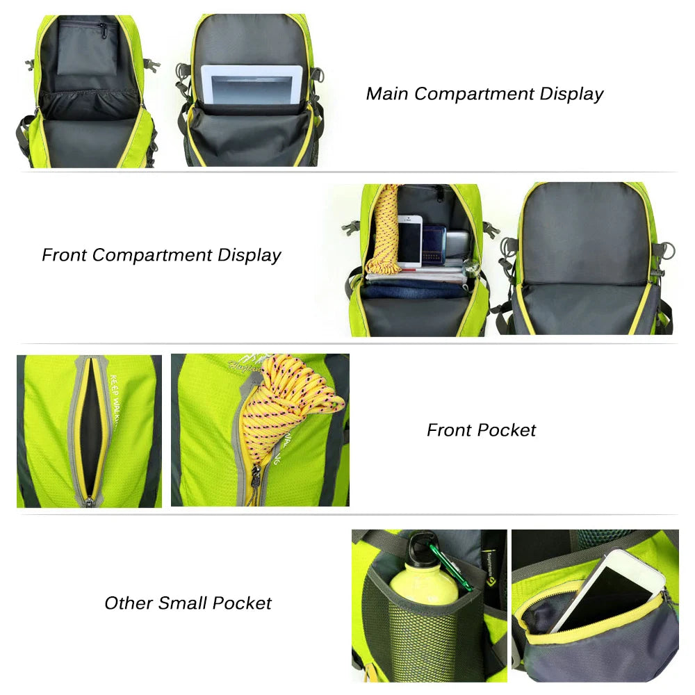 40L Water Resistant Travel Backpack Camp Hike Laptop Daypack Trekking Climb Back Bags For Men Women