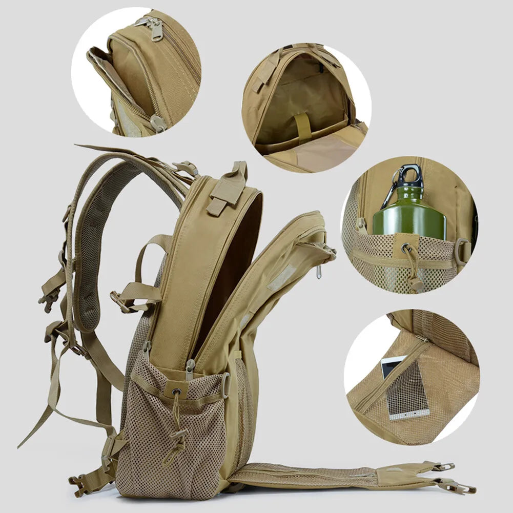 Tactical Camping Hiking Backpack Sling Shoulder Bag Outdoor Military Rucksacks Waterproof Assault Pack Travel Bags